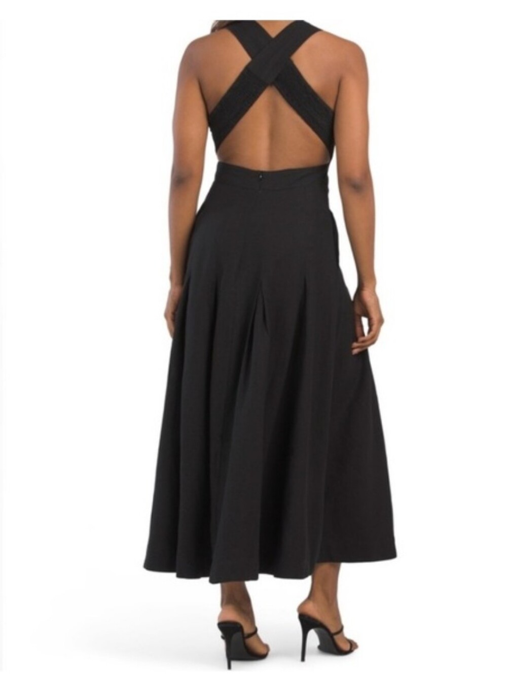Rachel Zoe Black Sleeveless Maxi Gown Linen/Viscose Sz 8 - Picture 9 of 9